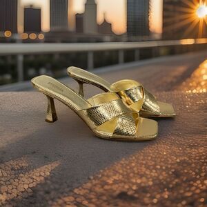 Michael Kors Clara Mule Pale Gold 8.5 M